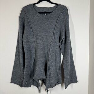 Rundholz Felted Wool Tunic Sweater Top Asymmetrical LagenLook Grunge Women’s XL